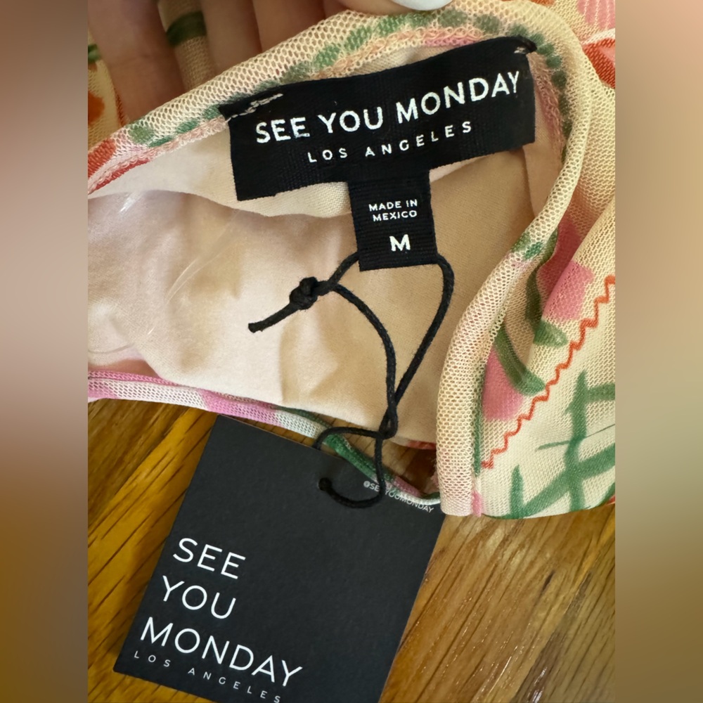 See You Monday Multicolor Patchwork Maxi Dress NWT - image 4